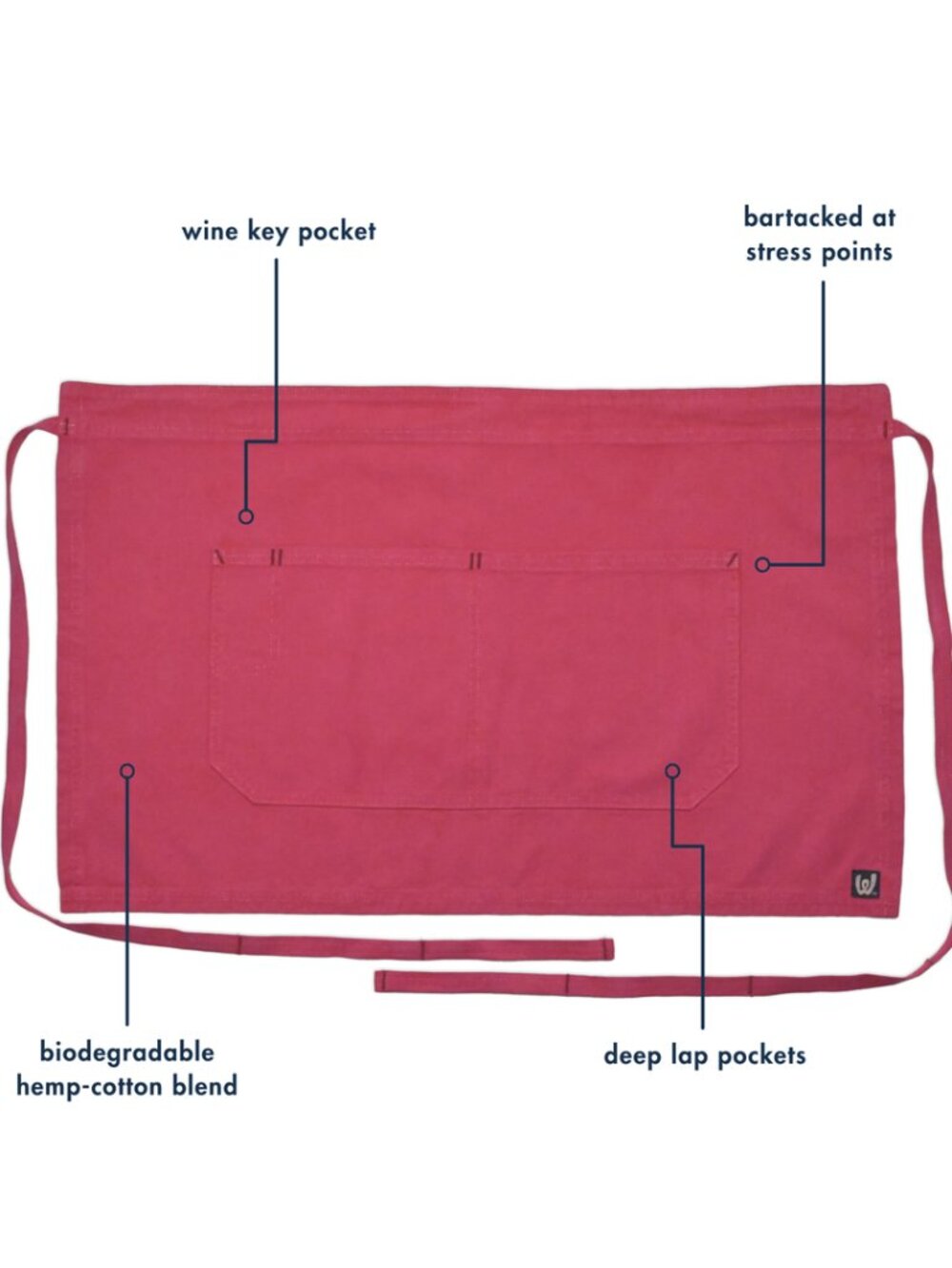 White Bark Workwear Bougainvillea Bistro Apron